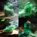 **Behold The Sacred Aventurine One, green glowing mist, spiritual --ar 9:16 --style raw** - <@1054482006731395092> (fast)