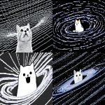 **Silly cat makes a silly face at accretion disk --ar 3:2 --profile fn9opxx u22owga 2z3eyk3 ro2ke7q y9a56jc --draft** - <@937851746712186921> (fast)