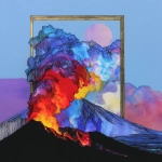 **fumarole eerie painting with a color scheme of monochromatic black and white with a pop of Color. The painting uses cross-hatching and palette knife techniques, inspired by analog horror, grunge Polaroids, ukiyo-e and retro Japanese horror. The mood is mysterious and unsettling --p v95am5p** - Image #1 <@948741381743083580>