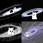 **Silly cat makes a silly face at accretion disk --ar 3:2 --profile fn9opxx u22owga 2z3eyk3 ro2ke7q y9a56jc --draft** - <@937851746712186921> (fast)
