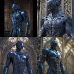 **full body ripped robotic masculine man / with exoskeleton made of forged aluminum / anodized in a stunning finish of elegant deep blue / electrifying / great and terrible beauty / background depicts ornate complex lattice patterns of beauty and wonder / full length view --no borders, frames, grids, split screens, tiles, women, girls, females** - <@1080572898269466724> (fast)
