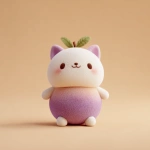 **a cute cosmonautumnal mangosteen cat, minimalist 3D illustration soft gradients --profile aabz69z** - Image #2 <@937851746712186921>