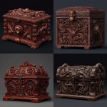 **an elaborate box carved out of mahogany, 3d, v 7.0** - <@970863178168795136> (fast)