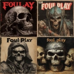 **a vintage death metal, 80s/90s band album cover - "foul play" --v 7.0** - <@376196082390138880> (fast)