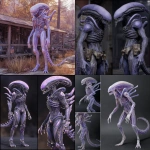 **lavender xenomorph full body, wide build --v 7.0** - <@281826490209796096> (relaxed)