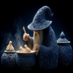 **a wizard eating magic a wizard eating magic xiaolongbaos --sref <https://s.mj.run/weK12Aj5TwY> --ar 7:5 --v 7.0 --raw** - Image #1 <@1071135204846096475>