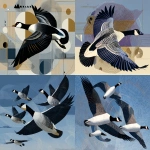 **barnacle goose in flight by Charley Harper --ar 5:4** - <@1015631618645438535> (fast)
-# Create, explore, and organize on [midjourney.com](<https://midjourney.com/imagine?from_discord=1>)