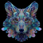 **An iridescent kaleidoscopic butterfly dream wolf --v 7.0 --raw** - Image #4 <@1161733806441648220>