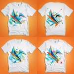 **Colorful but professional t-shirt graphic design, abstract kite shapes in motion, vibrant gradient black to blue background, dynamic wind swirls, modern geometric patterns, subtle integration of 'Kiteman Group' text, minimal background, clean layout, screen-print ready, vector style, subtle motion lines to represent wind energy --v 5.0** - Remix by <@544365320228306984> (fast)