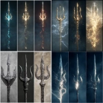 **three images of a broken trident spear of the same style one has the only the left point one has only the middle point and one only has the right point of the spear. energy still pulses through it with energy** - <@331486926316109825> (fast)
-# Create, explore, and organize on [midjourney.com](<https://midjourney.com/imagine?from_discord=1>)