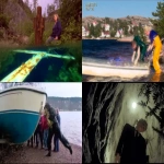**<https://s.mj.run/N5gdG6WOZsY> <https://s.mj.run/-kAMV9BZoaI> <https://s.mj.run/I64qEBwOJns> An eerie movie scene featuring the discovery of a mystery in the ocean of Fiskebäckskil, Bohuslän. scientific equipment, camera crew, sunken boats, wires, cables, batteries, viking runes, hällristningar, bog people, stone-age memorabilia, ruins, dolmens, seaweed, kayaks, life vests, dead fish, wetsuits, lighting equipment, sound recording, microphones, tripods, scaffolding, movie props, soundstage, costumes, animatronics, plastics, rubber, ferns, moss, evergreens, pine trees. Realistic photography. --chaos 96 --ar 3:2 --raw --iw 2 --p 9kuhrxg** - <@948180533639282688> (relaxed)
