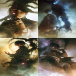 **Anime Movie Still, a handsome man, evil king, cinematic, depth effect, full body, magic, monsters, demons, dark, dark magic, ominous, opalized wood --raw --niji 6 --p w36chcu vv1gqvp --ar 9:16 --sref 169012778** - <@347448894403379200> (fast, stealth)