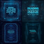 **A futuristic motivational poster inspired by digital blueprints. Quote centered: "Reading is the foundation of all learning a force that has shaped minds since the beginning of time." Deep navy grid background with glowing cyan lines, holographic accents, geometric patterns, thin neon strokes. Sleek sci-fi typography, high-tech Elev8 Motivus branding at bottom. Clean, modern, hyper-detailed aesthetic.** - <@421358622107500554> (fast)