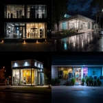 **Night photo of the air conditioning showroom --ar 16:9** - <@352111620748607509> (fast)