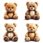 **toy teddy bear, vector style, white background --s 250** - <@634079890777440317> (fast)