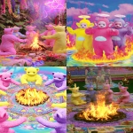 **Datanic ritual involving Teletubbies. --p uktsbu8 --v 7.0 --ar 2:3 --s 50** - <@1052958752749387917> (relaxed)