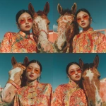 **Ultra realistic high resolution full length photo of a young pretty Asian girl happily wearing bright chinese new year shirt with modern fashion sunglasses, posing happily next to a bright color horse, the background is minimal, hyperrealistic scene. --s 250** - Variations (Strong) by <@1128173036579856408> (fast)
-# Create, explore, and organize on [midjourney.com](<https://midjourney.com/imagine?from_discord=1>)