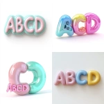 **Cute "ABCD" in aventurine, pure white background, realistic use of light and color, soft gradient, pastel colors, soft lighting, high resolution in the style of honeycore. --ar 107:122 --style raw --stylize 250 --v 6.1** - <@1010963827053043793> (relaxed)