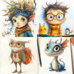 **character design, in style of children's book illustration with colored pencils painting --v 6.1** - <@1202719359680774145> (fast)
