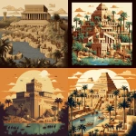 **vector illustration of the ancient empire of Babylonia --s 250 --v 5.1** - <@1086316614535872542> (fast)