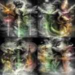 **<https://s.mj.run/BhoO8oRzJLE> Jezebel, beautiful Yokai Djinn, three colorful gondolas, faith, hope, charity, sword and sorcery, snowflake macrophotography, mathe tao of two, piesoelectric effect, black background, color splash --sref 3157465758 58397924 580116882 129797111 --profile sdcgav1 --v 6.1 --ar 89:128** - <@1002947002323185734> (fast)