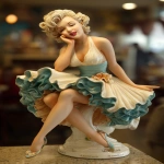 **a statue of marelyn monroe as Objet d'art kitsch --ar 5:7 --v 7.0 --raw** - Image #2 <@1071135204846096475>