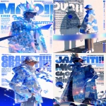 **2026-01-17 wide shot of sartorial menswear magazine cover masthead in graffiti style of the word "GRAFFITI!!!" Featuring handsome king albeit GRAFFITI design on a dior high collar coat, minimal hirsute male figure, film grain --ar 4:5 --sref 6139537108 1048456021 --stylize 333 --niji 7** - <@1121310536559243315> (relaxed)