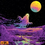 **scifi comic book style, alien ghost sludge monster, translucent, colorful, full body, on a purple crater planet, bright, classic scifi, scifi comic book style** - Image #3 <@186377350642925568>
