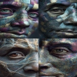 **Macro Photography, Papyrus Fiber Pattern intricately weaving into a reimagined face --c 5 --s 500 --ar 4:7 --v 7.0 --p ydmwyf3 --exp 50 --oref <https://s.mj.run/59mbM3S1_Mc>** - <@293080845789691904> (turbo)