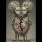 **surrealist xiphoid bone opalized wood abstract --chaos 100 --sref 4945303416 301077596 --stylize 1000 --p ld1lwhb** - Image #4 <@1057110090387296366>