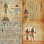 **vector illustration with the following text words "Egypt Era: Ancient Egypt (c. 2000 BCE) Contributions: Early arithmetic and equation-solving methods for practical uses. Example: The Rhind Mathematical Papyrus contains linear equation problems (e.g., finding unknown quantities using "false position" method). Example problem: Solve "1/2 of x + x = 3" in geometric/word form." --s 250 --v 5.1** - <@1086316614535872542> (fast)
-# Create, explore, and organize on [midjourney.com](<https://midjourney.com/imagine?from_discord=1>)