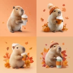**A cute cosmonautumnal capybara sips pumpkin spice latte, orange gradients, 3D illustration, gradient background, falling leaves --profile aabz69z** - <@937851746712186921> (relaxed)
-# Create, explore, and organize on [midjourney.com](<https://midjourney.com/imagine?from_discord=1>)