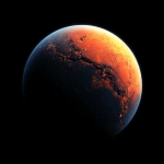 **red glowing planet, pure black background, lit from the top right --sref <https://s.mj.run/R0hsZUawik8> --v 7.0** - Image #2 <@679709826716270628>