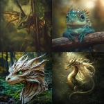 **a real wild dragon fae in the rainforest, emerald eyes, netsuke influenced photograph in the style of brian froud --chaos 59** - Remix (Strong) by <@375830511882338304> (fast)