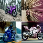 **lavender coloured superbike, hyper performance, speed, motion blur, in motion, picturesque composition, aesthetic, wallpaper --chaos 5 --ar 3:2 --raw --weird 200 --v 6.1** - <@936929561302675456> (fast)