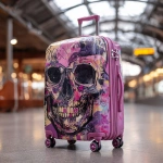 **skull shaped travel suitcase, back space at the airport** - Image #3 <@847871507090112512>