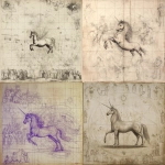 **1480 overlay painting of a charcoal line drawing with perspective lines by Leonardo da Vinci of an ultraviolet unicorn ukiyo-e surrounded by the gods --v 6.1 --p 9ahz8w8** - <@1059292469474373672> (fast, stealth)