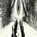 **pencil sketch, black and white, surreal metaphorical artwork, a long boardroom table with executives seated, above them looms a giant Eye of Sauron in its tower watching, eerie but stylized, symbolic of board observer trap, sketchbook style, visible pencil strokes, crosshatching, high contrast, dramatic and thought-provoking --ar 5:1 --v 6.0 --raw** - Image #2 <@1050631111002296333>