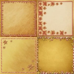 **simple, graphic design: a golden light gold background with a border featuring 2-D candy cane stars** - <@1074888048279552010> (fast)