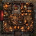 **a large fantasy tavern, overhead look, dnd style --v 7.0** - Image #1 <@737863935038062634>