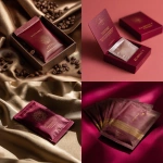 **supplement in a sachet, 10 sachet per box, colour burgundy , brand RADIANCE, looks luxury, with font hot stamping gold --v 7.0** - <@1410256654691205160> (fast)