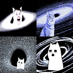 **Silly cat makes a silly face at accretion disk --ar 3:2 --profile fn9opxx u22owga 2z3eyk3 ro2ke7q y9a56jc --draft** - <@937851746712186921> (fast)