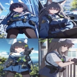 **Blue Archive Character Miyu (Miyu), anime anime screenshot, police , black stockings. Anime aesthetic style, HD resolution, high detail, perfect composition, depth of field, cinematic lighting, vivid colors. Anime style. High resolution. --niji 6 --ar 9:16 --raw** - <@1297408854149169244> (fast)