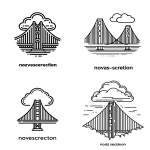 **a simple line drawing of the golden gate bridge with an abstract cloud symbolizing edge computing above it, connected by one wire to symbolize data flow between clouds and device on bridge. the logo should be clean, minimalistic, vectorized, monochromatic black lines. it's for a tech company in san francisco, california, using white background. include " novasecretion" text as part of design, and make sure 'no-zone' is visible on top of gold. use negative space around edges. --ar 53:59** - <@1169479941855920229> (fast)
-# Create, explore, and organize on [midjourney.com](<https://midjourney.com/imagine?from_discord=1>)