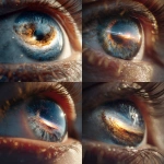 **cinematic. photoreal. extreme close up of a human eye in awe. reflecting in the eye is a galaxy. colorful.** - <@689615867591524374> (fast)