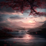 **blueprint Heavenly wonderland valley,Wide shot,Eye-level view,Cascading waterfalls, serene river, abundant pink cherry blossoms, mossy green hills, distant misty mountains, numerous pink/red butterflies + Hanging blooms, falling petals on water, sparkling light particles, ethereal mist,Butterflies fluttering, water flowing,Magical sunlit daytime,Distant misty mountains, glowing sun background,Ethereal, idyllic, dreamlike, vibrant atmosphere,Hyperrealistic photography, fantasy illustration, luminous style,Ultra-detailed, 8K quality,Bright ethereal sunlight, soft highlights lighting,Soft pinks, blues, greens, red butterflies, golden light colors --ar 9:16 --v 6.0 --s 250 --p hzbw227** - Upscaled (Creative) by <@1310799197464821800> (fast)