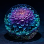 **A desk ornament featuring a vibrant scyphozoa, macro shot, jelly nucleus, dark backgroundm Kawacy, Tetsuya Nomura --p ycy5bx6 --v 7.0** - Image #2 <@586811044496932899>