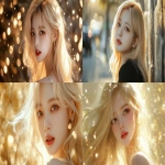 **Blond hair korean young women, gold, happy, pretty, cute --v 6.1 --ar 16:9** - <@1136199270224117860> (fast)