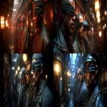 **a cinematic still of 20 wild west criminals chained and restrained inside a carriage of a heavily fortified steam train, prisoners are standing in rows side by side, they are blindfolded and each have a noose around their necks, they are in individual barred cells, a Ridley Scott film --ar 7:3 --s 250 --v 7.0 --p tvxiigz** - <@873411100627042354> (fast)