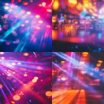 **Blurred disco club original laser color lights - View of new scanners generation - Defocused image - Concept of nightlife with cocktails, music, entertainment - Warm filter with blurry bokeh hyper realistic --ar 3:4** - <@1134564384883093594> (relaxed)